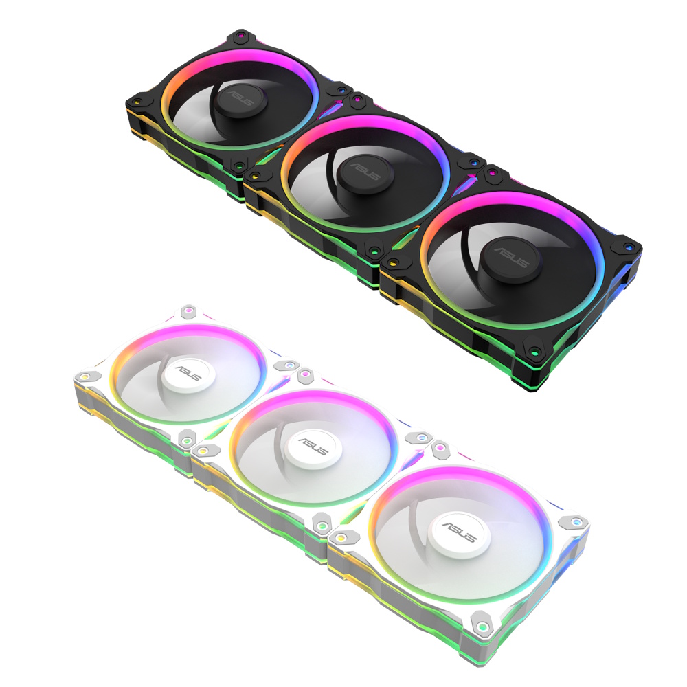 デュアルサイドライティング搭載「ASUS Prime MR120 ARGB Fan」ファン